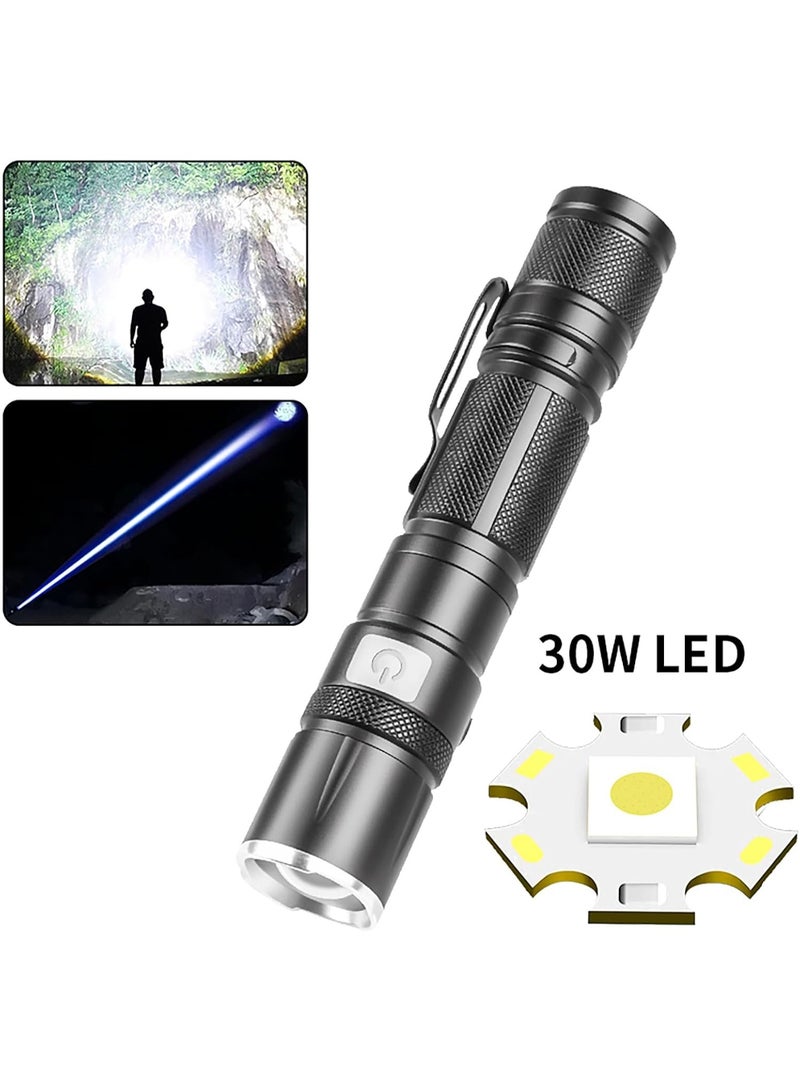 ZABGALTHO Flashlight Rechargeable LED 15000 High Lumens Flash Light, Super Bright Flashlight Powerful 30W LED, Type-C, Charging Port Tactical Flashlights High Lumens, for Home Camping Hiking - Image 4